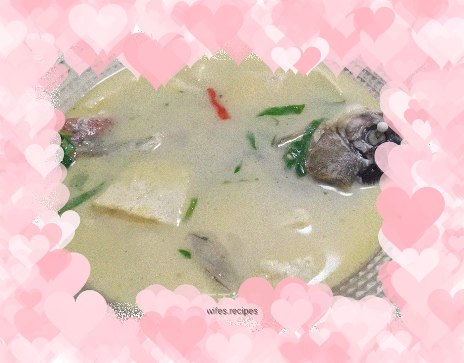 Tofu and crucian carp soup