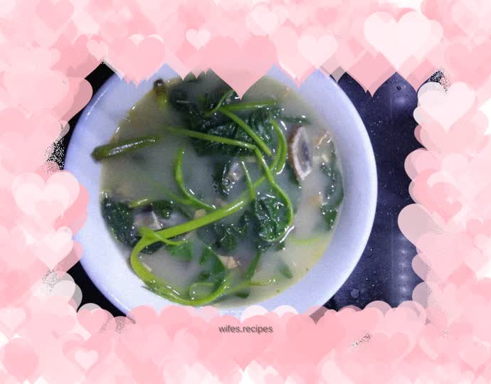 Preserved Egg and Green Vegetable Soup