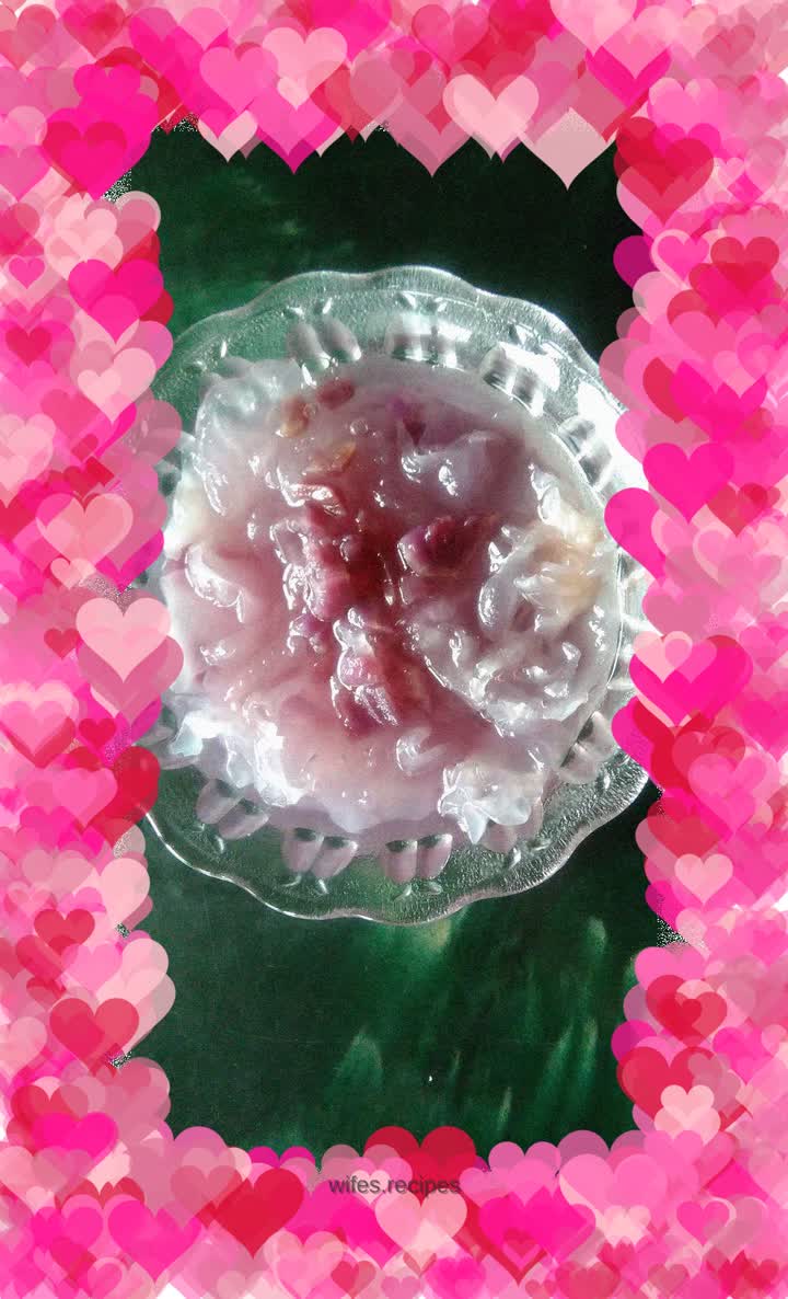 Purple sweet potato and white fungus