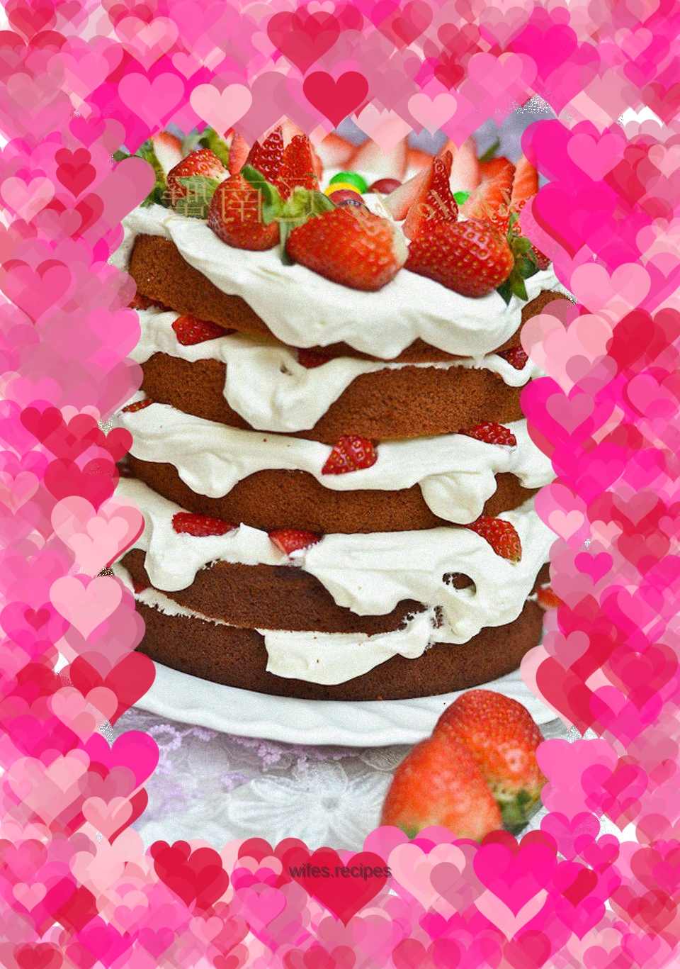 Strawberry Naked Cake