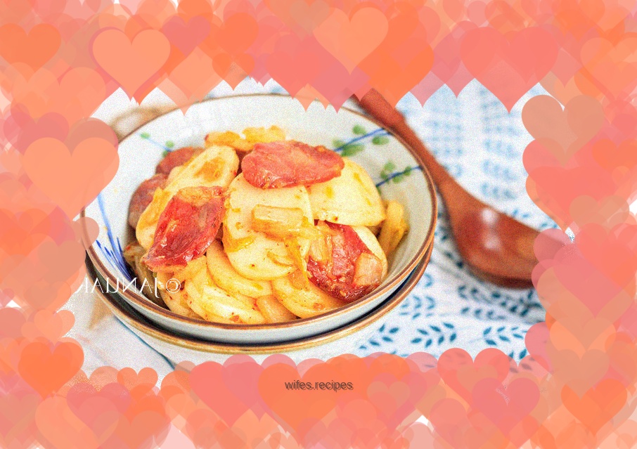 Fried Rice Cake with Chinese Sausage