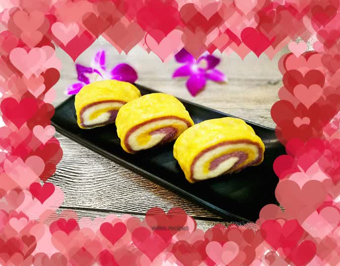 Three-color steamed buns