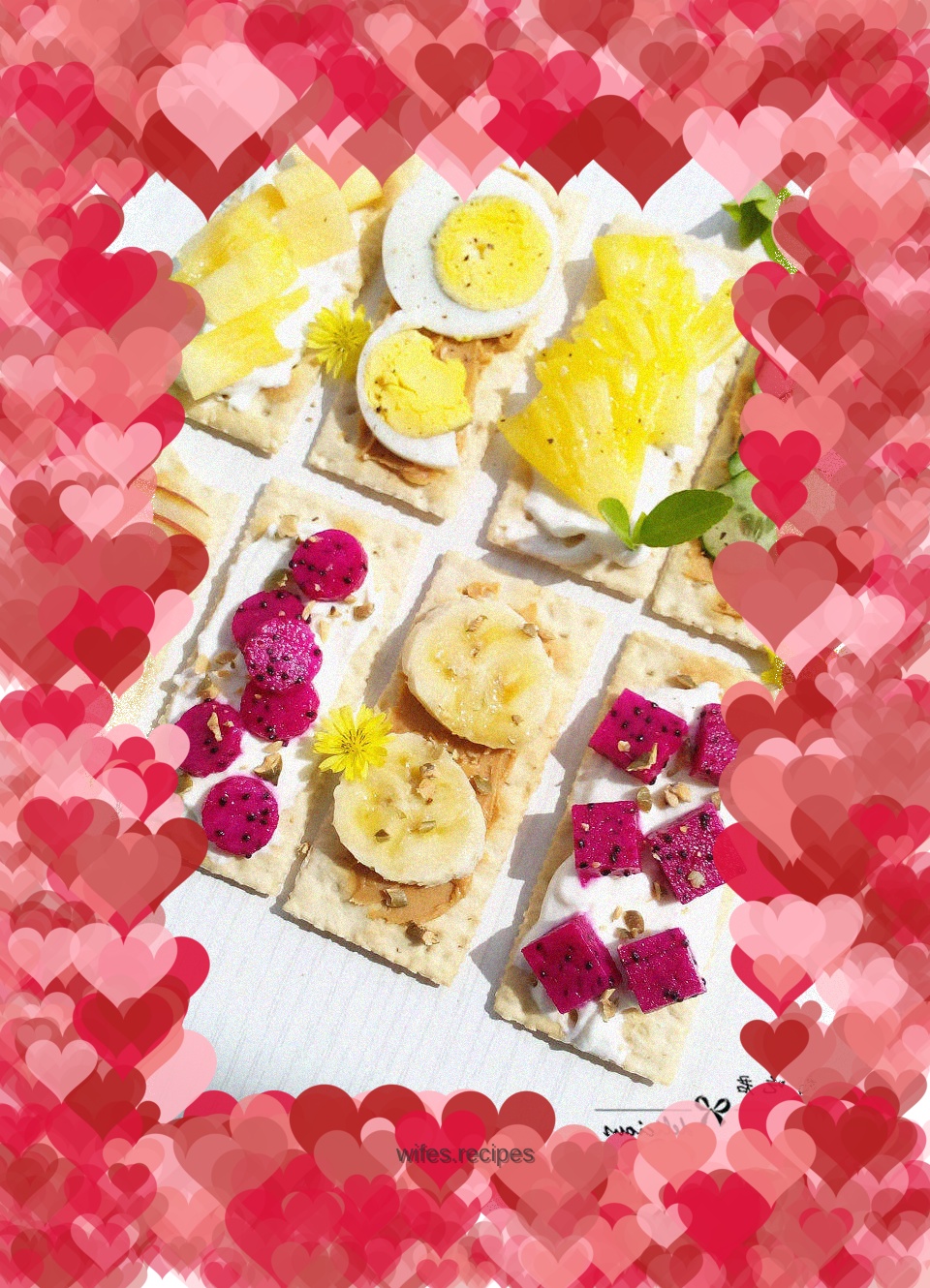 Colorful soda crackers