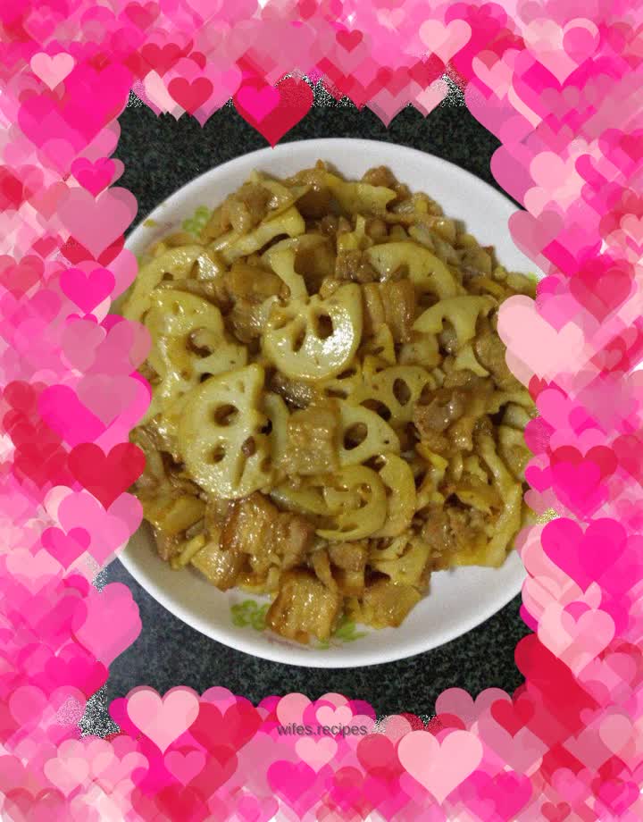Stir-fried pork with lotus root