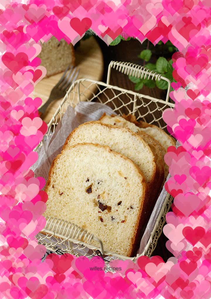 Condensed milk raisin toast (bread machine version)