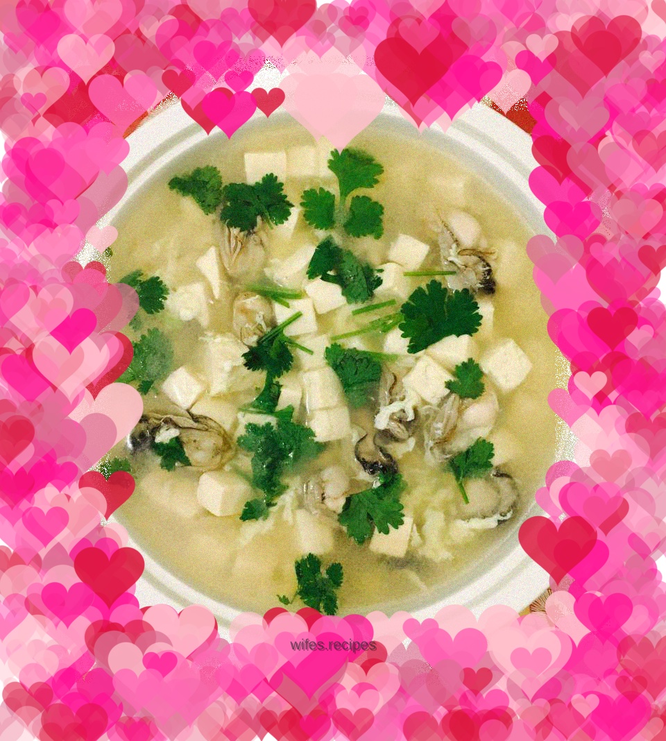 Oyster tofu soup