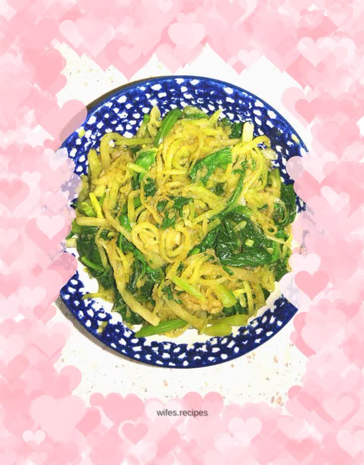 Mixed green radish and celery leaves