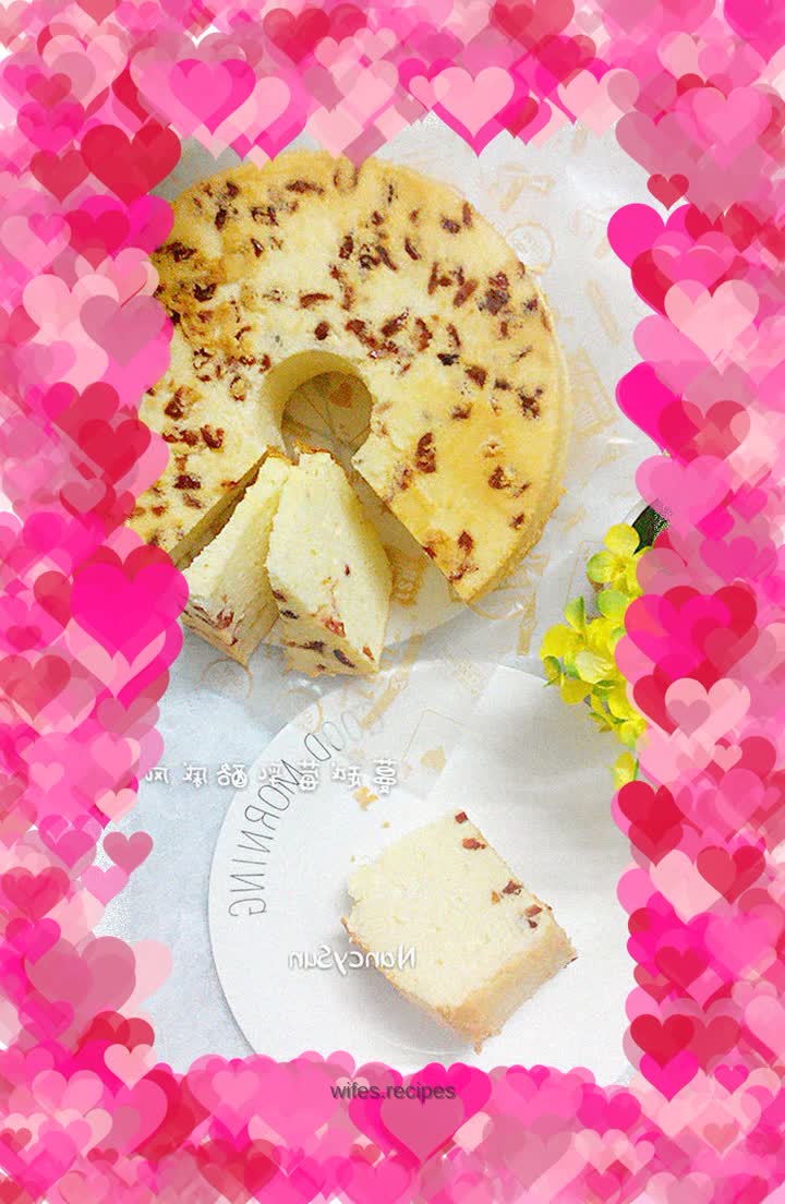 A little freshness with strong flavor——Cranberry cheese chiffon