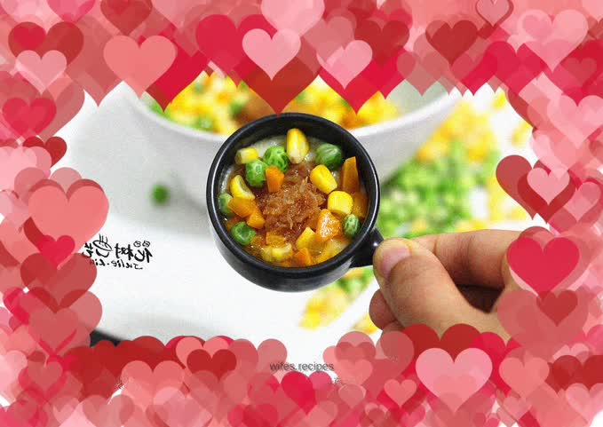 Steamed egg with scallops