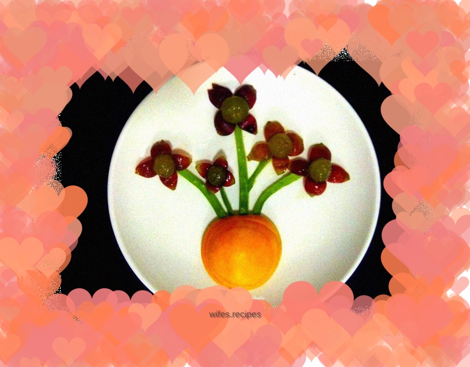 Grape and apple platter