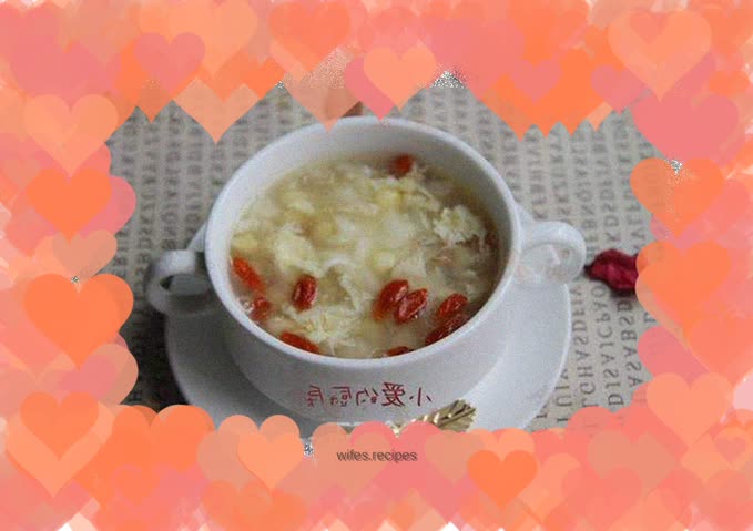 Sweet corn and water chestnut soup
