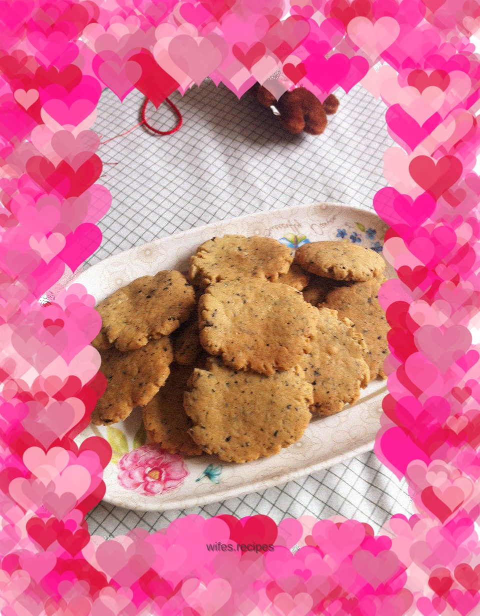 Black sesame powder biscuits