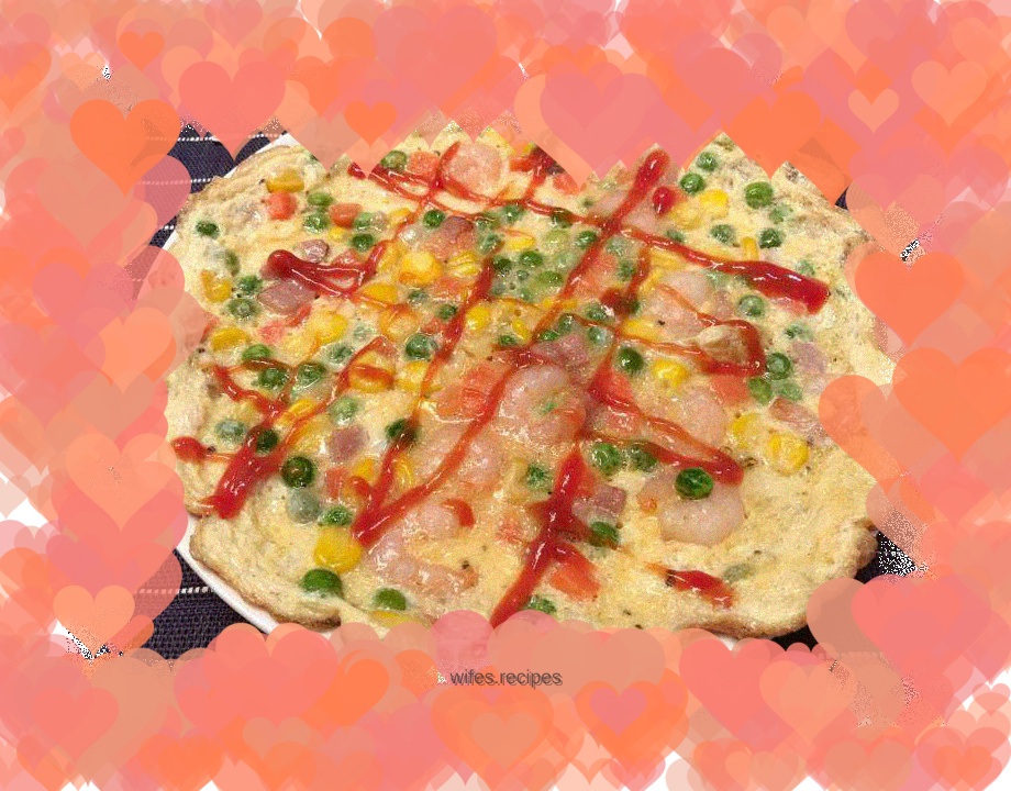 Shrimp and baked eggs