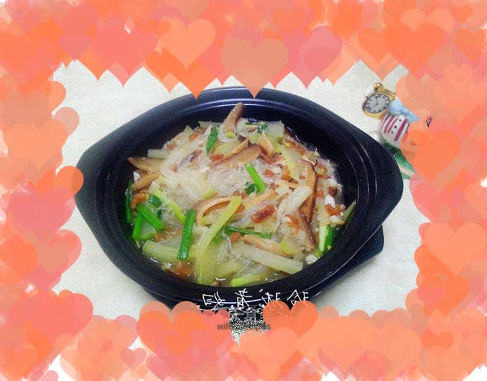 Shrimp, Zucchini and Vermicelli Claypot