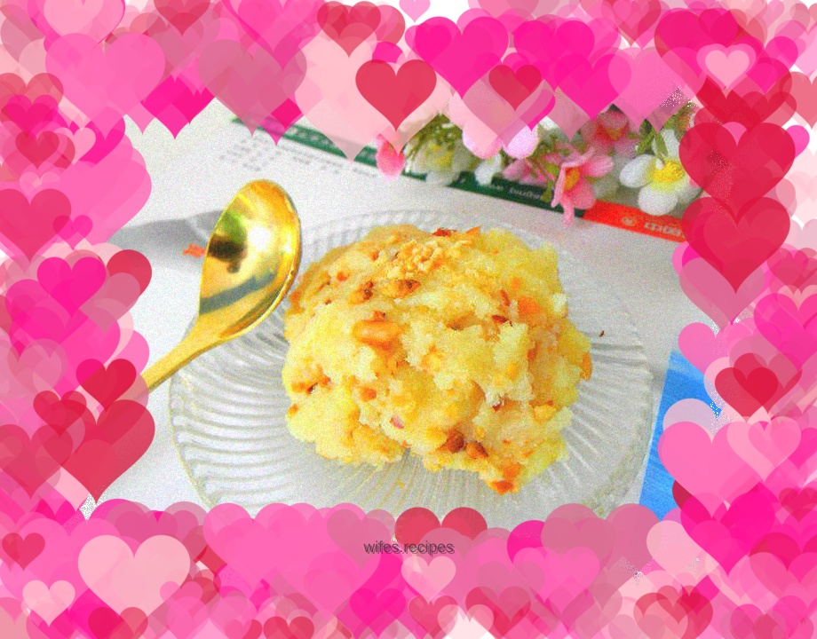 Healthy snack - peanut mashed potatoes