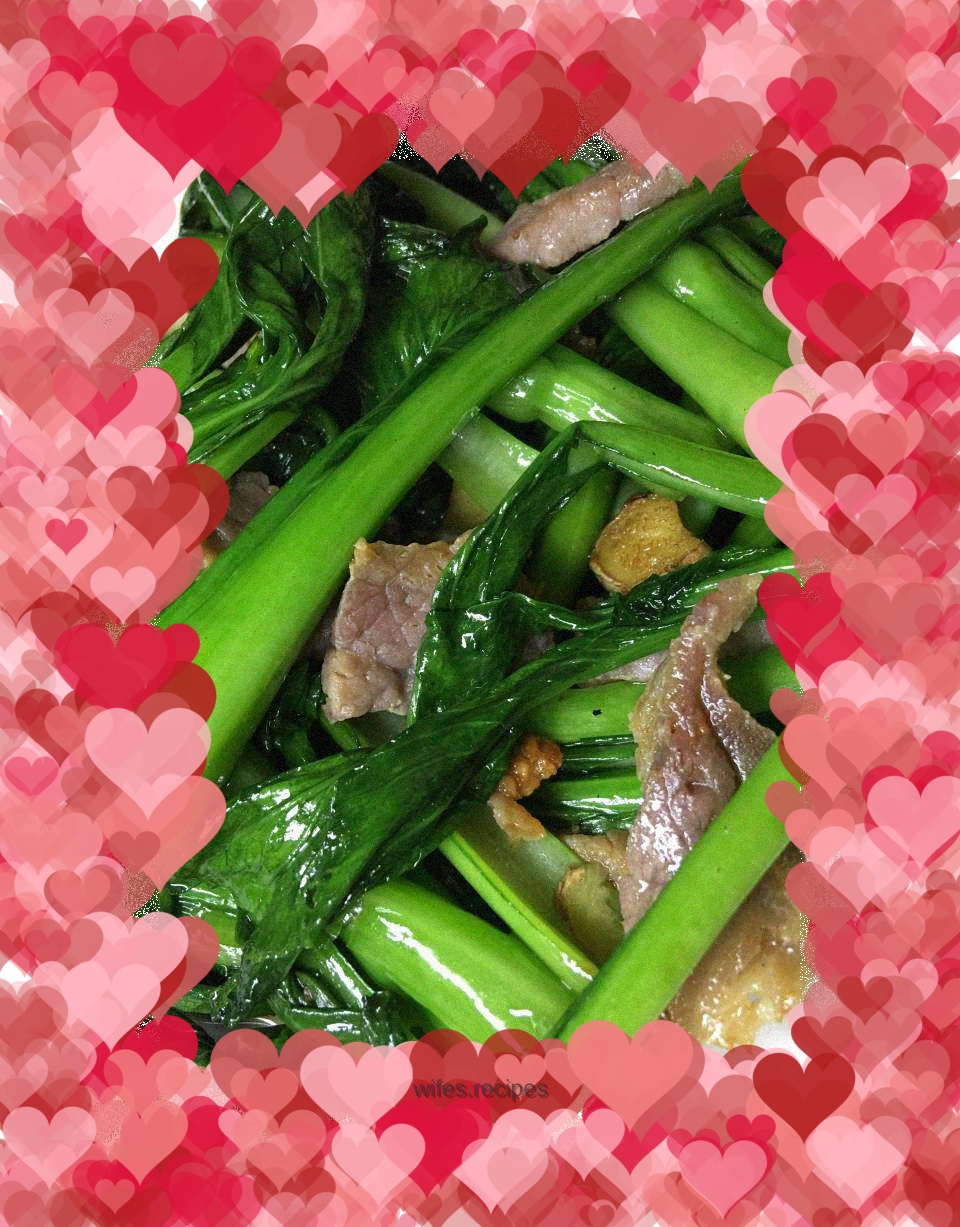 Stir-fried Choy Sum with Bacon