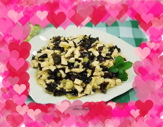 Healthy side dish - fungus tofu