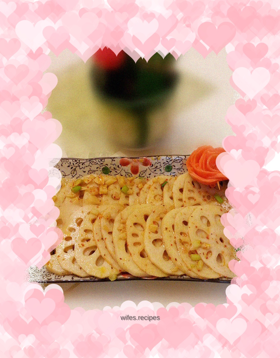 Cold lotus root slices