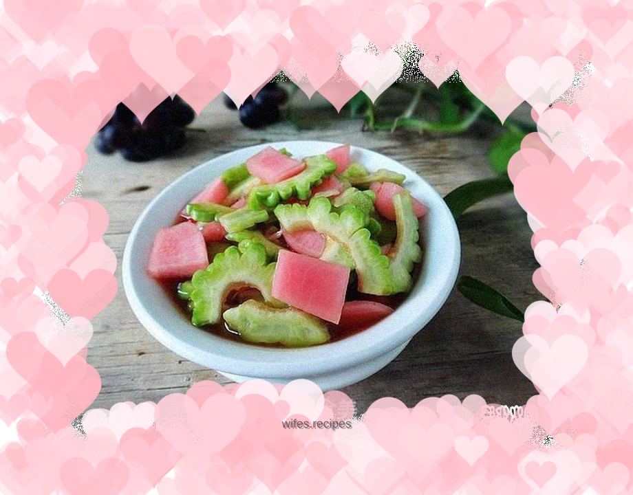 Bitter melon dipped in kimchi