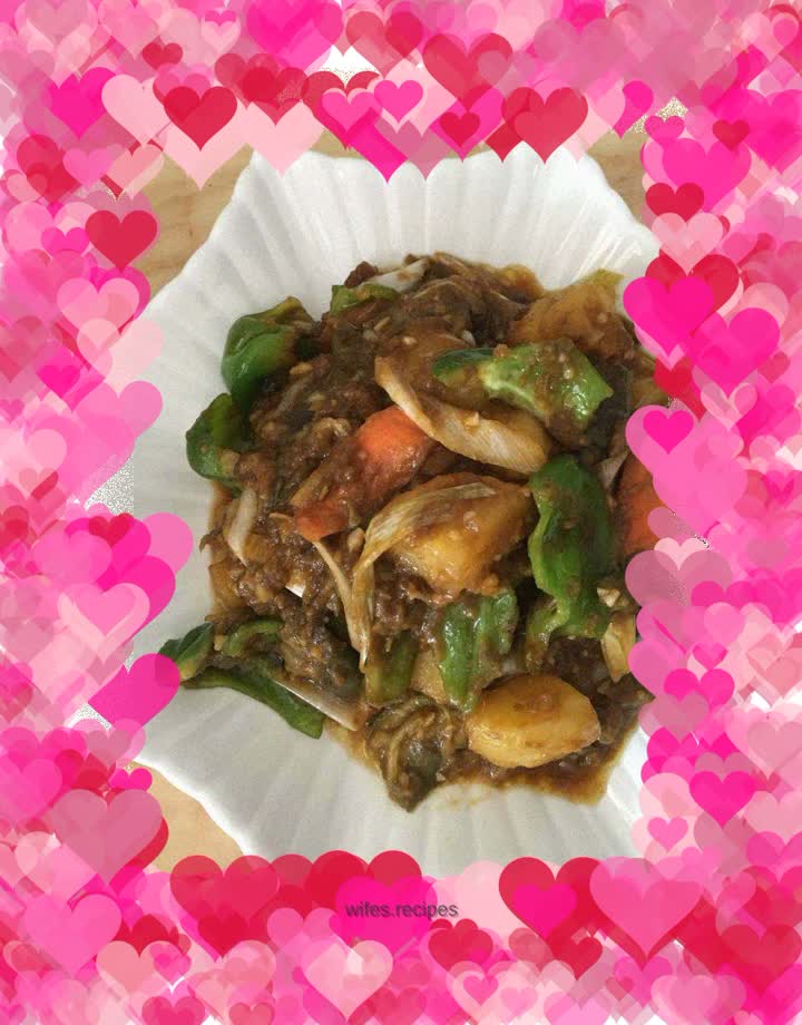 Braised eggplant and potatoes