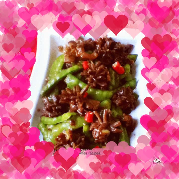 Fried Chicken Gizzards and Snow Peas