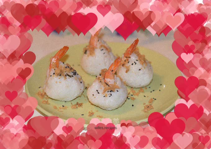 Shrimp rice balls