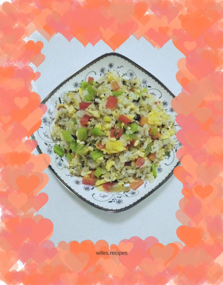 Pickled vegetables (shredded plum vegetables and bamboo shoots) fried rice