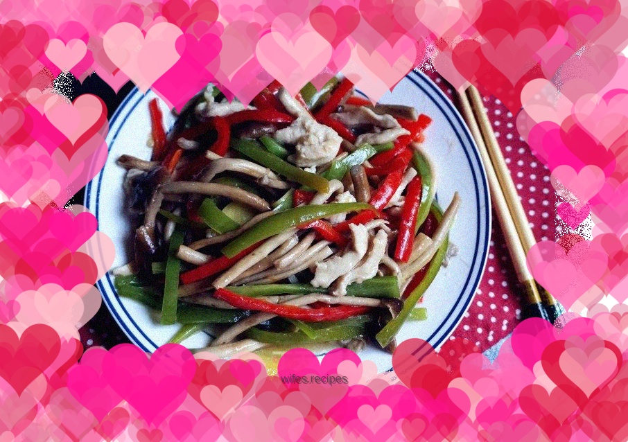 Stir-fried Shredded Chicken with Tea Tree Mushroom
