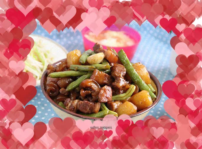 Stewed Pork Belly with Potatoes and Beans