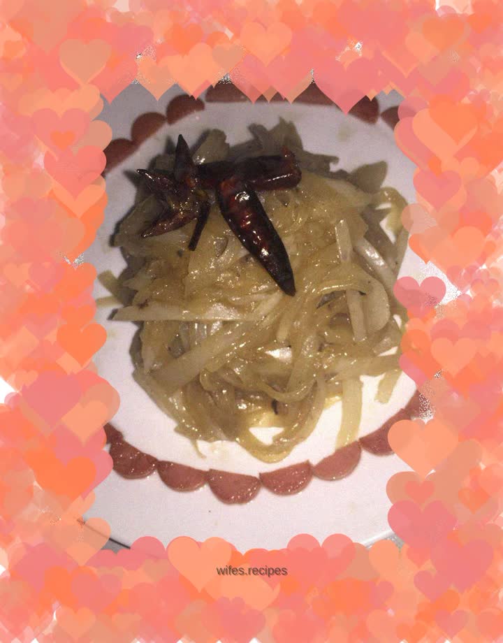 Home-style fried shredded white radish