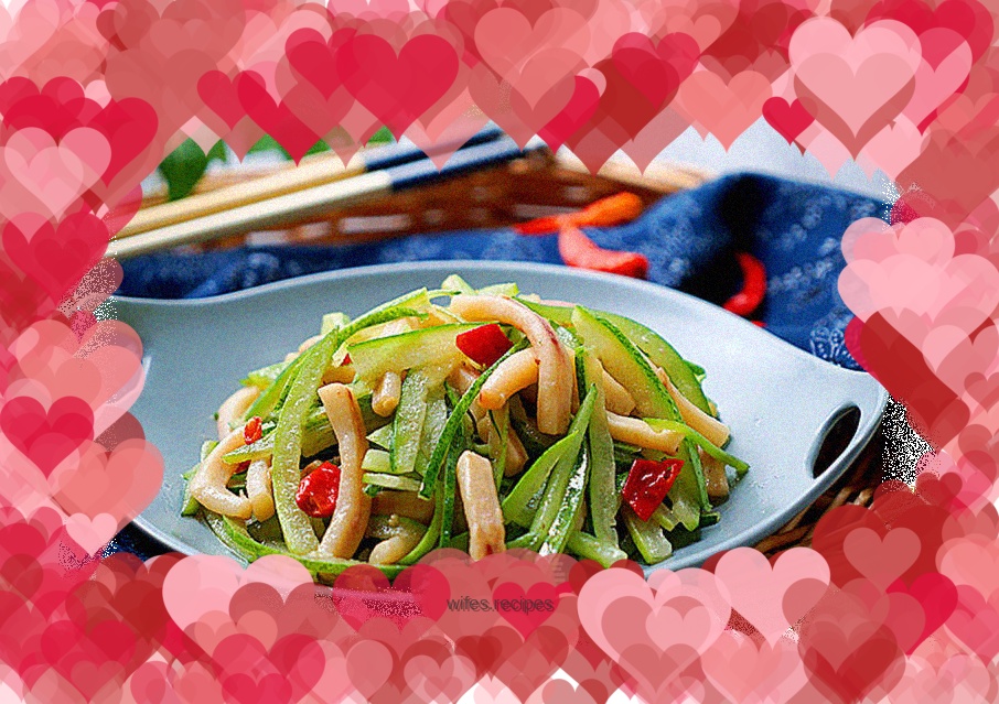 Stir-fried winter melon rind with squid