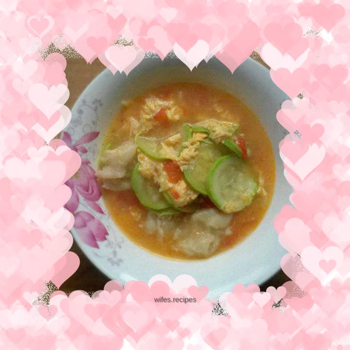 Zucchini and Tomato Pimple Soup