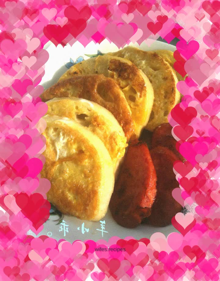 Egg steamed bun slices