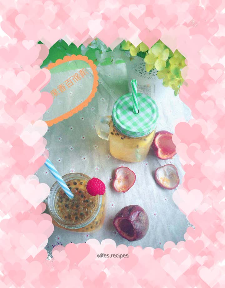 Fresh passion fruit lemon drink