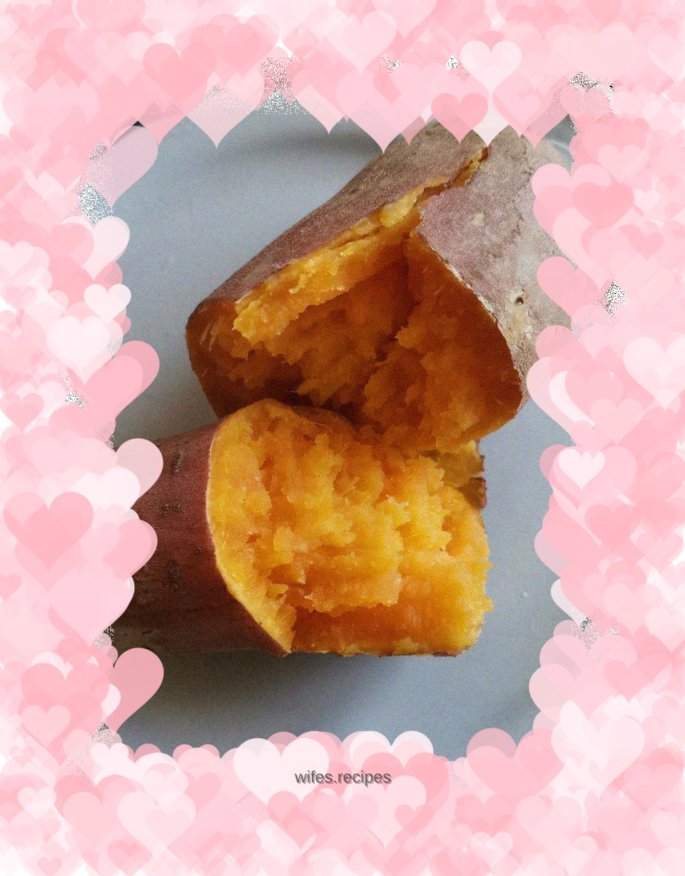 Microwave roasted sweet potatoes