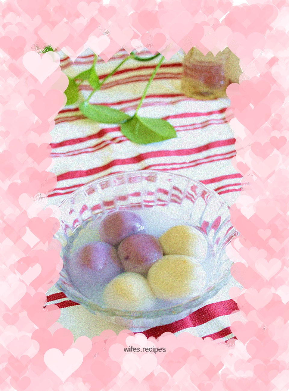 Two-color peanut butter glutinous rice balls