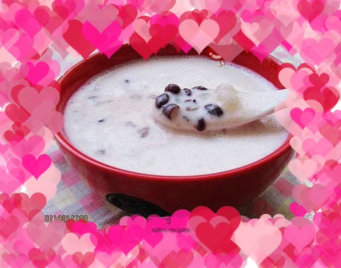 Yogurt, Sago and Red Bean Ice Drink