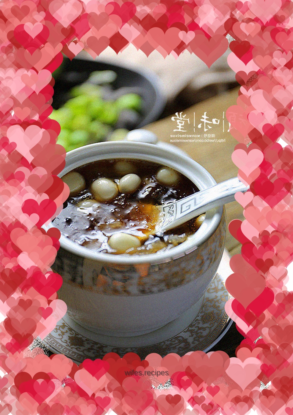 Stewed lotus seeds with peach gum and white fungus