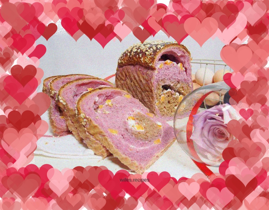 Purple Sweet Potato Oatmeal Cheese Toast