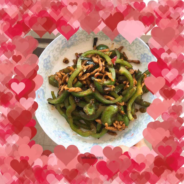 Stir-fried shredded pork with green pepper