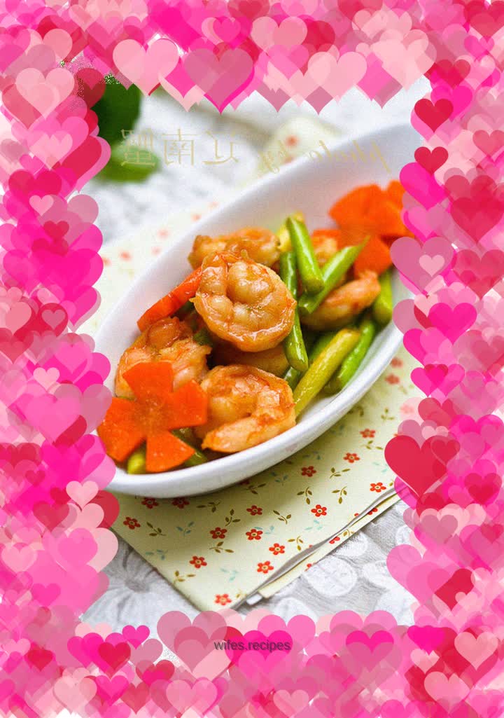 Stir-fried shrimp balls with asparagus