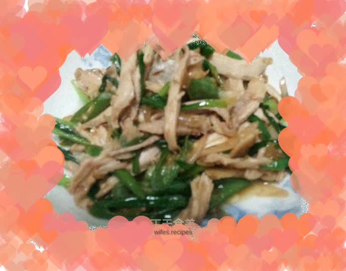 Shredded Chicken with Scallions