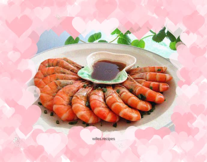 Boiled Shrimp with Mustard Salad