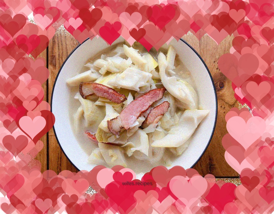 Stewed bacon with dried bamboo shoots