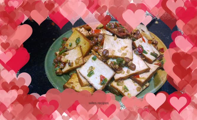 The first recipe [Sauteed Dry Tofu with Black Bean Sauce]~~~~~~The feeling of vegetarian food●﹏●