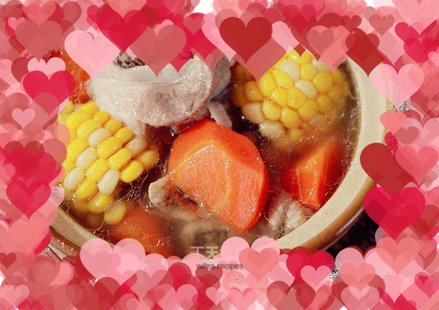 Carrot, corn and keel soup