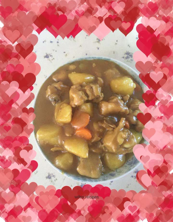 Curry Potato Stewed Chicken Legs