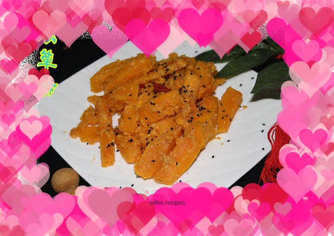 Baked pumpkin with salted egg yolk