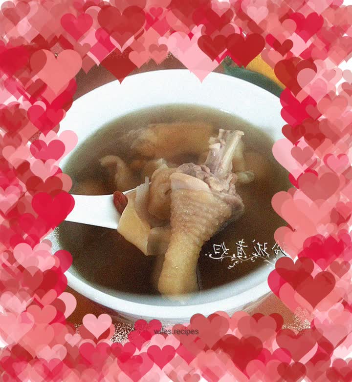 Fish maw chicken soup