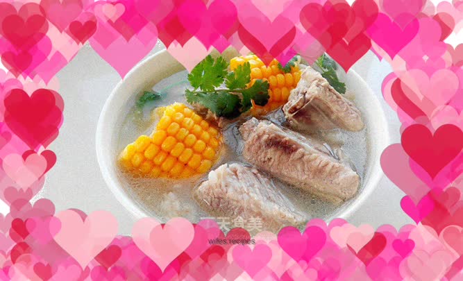 Braised corn ribs soup